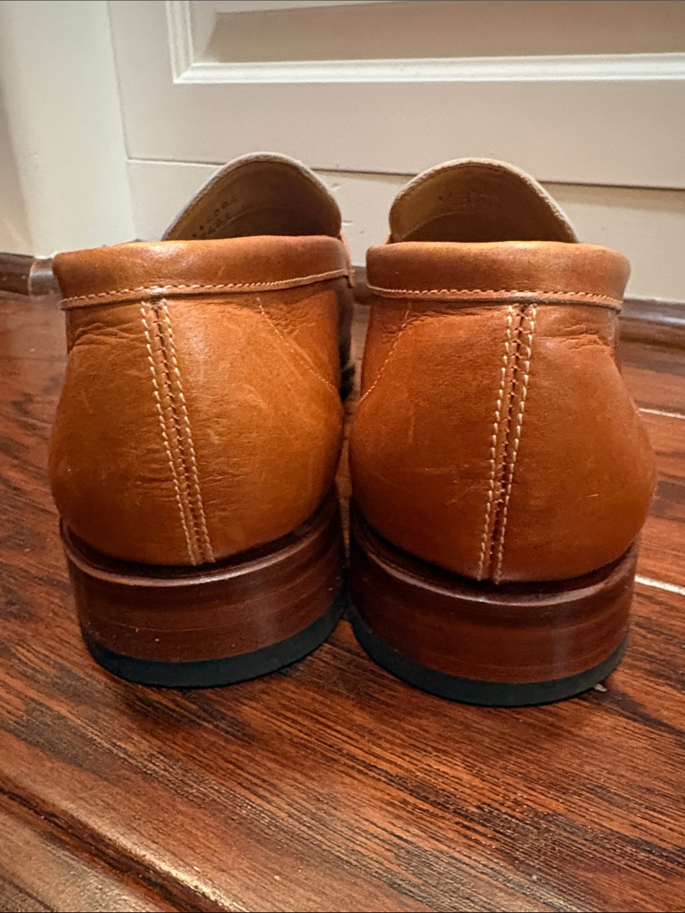 Meermin Men's Leather Penny Loafers - Tan - Picture 6 of 6